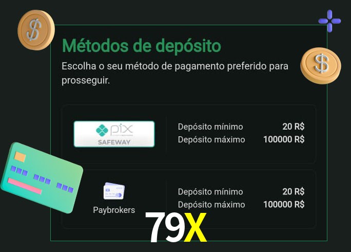 O cassino 79Xbet oferece uma grande variedade de métodos de pagamento